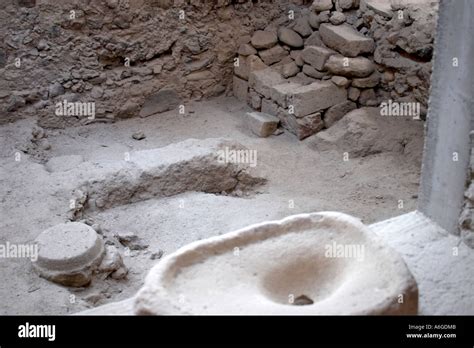 Ruins Of Ancient City Of Akrotiri Stock Photo Alamy