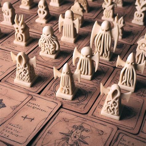 Lovecraftian Board Game Pieces In Spiele