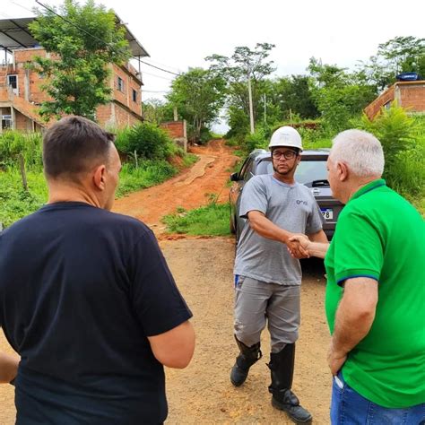 Ontem o Prefeito Alfredão e o Secretário de Obras Alexandre da