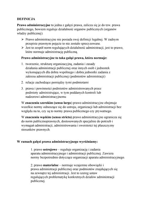 Prawo Administracyjne DEFINICJA Prawo Administracyjne To Jedna Z