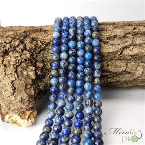 Lapis Lazuli B Naturel En Perles Rondes 6mm Fil Complet Mine Pro