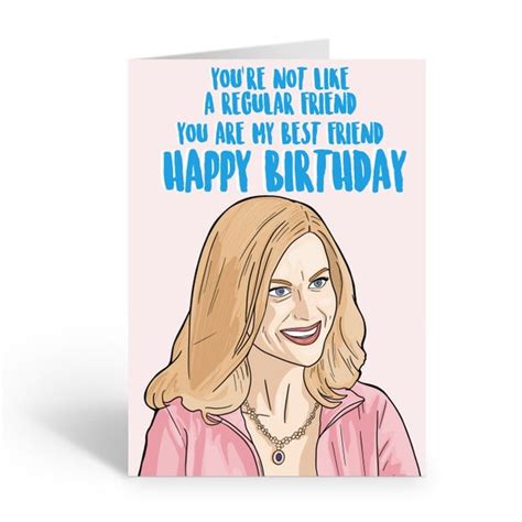 Mean Girls Birthday Card Amy Poehler A6 Greeting Card Etsy