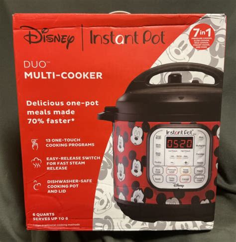 Disney Mickey Mouse Instant Pot Duo Multi Use In Pressure Cooker