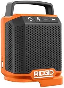 Amazon Ridgid V Cordless Speaker With Bluetooth Wireless