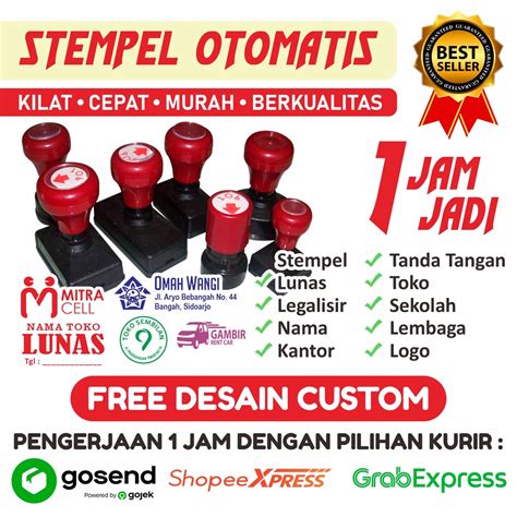 Jual Stempel, Stempel otomatis free desain custom untuk stempel ...