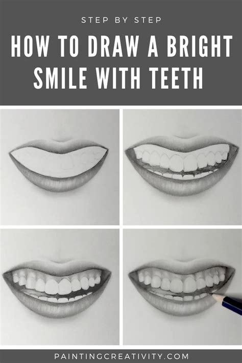 In This Tutorial You Learn How To Draw A Smile With Teeth This Complete Walkthrough Offers You