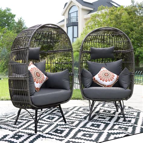 Amazon Nicesoul Pcs Outdoor Wicker Furniture Set Pe Rattan