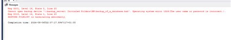 Sql Server Operating System Error The User Name Or Password Is