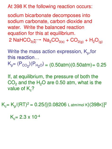 At 398 K The Following Reaction Occurs Ppt Download