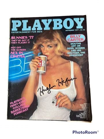 Hugh Hefner Signed November Playboy Magazine Charitystars