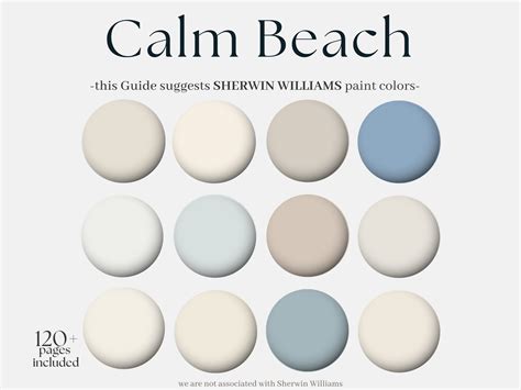 Sherwin Williams Paint Palette Calm Beach Sherwin Williams Coastal Beachy House Paint Palette