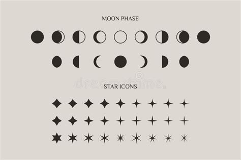 Moon Phase Vector Stock Illustrations 5743 Moon Phase Vector Stock