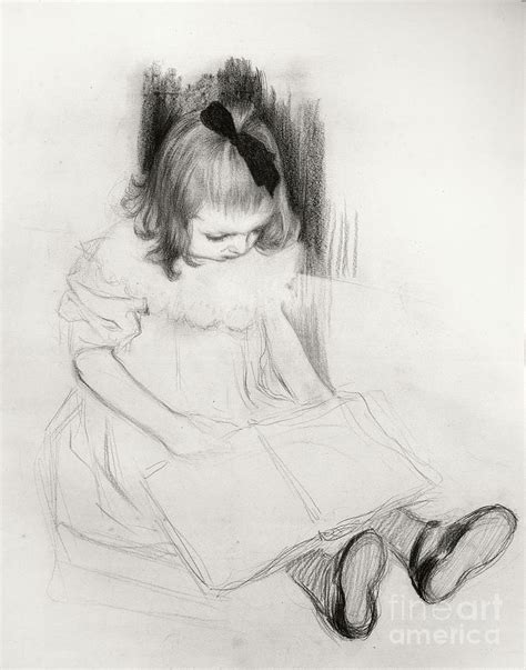 Girl Reading Drawing By Henri Jacques Edouard Evenepoel Fine Art America