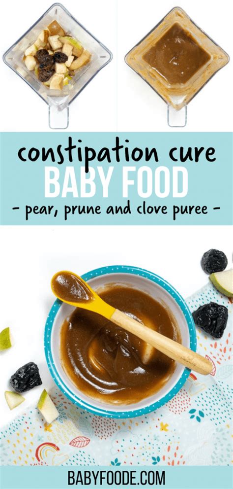 Pears Prunes Cloves Baby Puree Constipation Cure Baby Foode