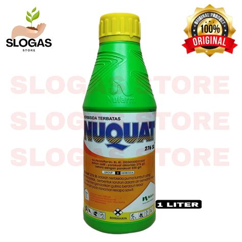 Jual Nuquat Sl Liter Herbisida Kontak Purna Tumbuh Shopee