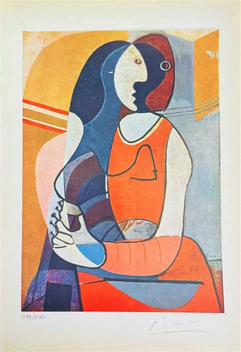 Pablo Picasso Seated Woman 1927 Original Hand Signed Print