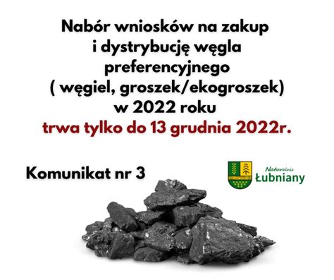 Nabór wniosków na zakup i dystrybucję węgla preferencyjnego węgiel