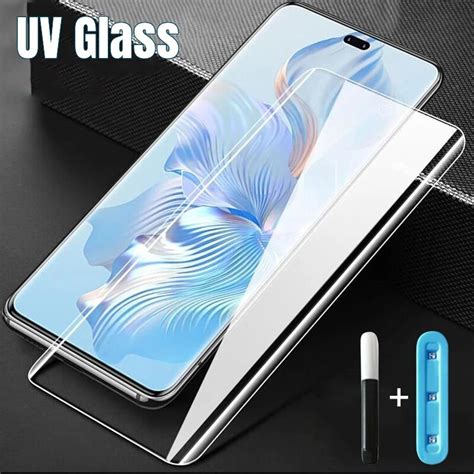 For Huawei P60 Mate 40 30 20 Pro Screen Protector Uv Liquid Glue