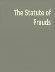 Understanding The Statute Of Frauds In Contract Law Course Hero