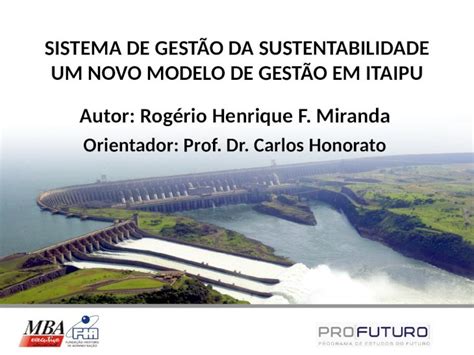 Ppt T Tcc Sistema De Gest O Da Sustentabilidade Um Novo Modelo De