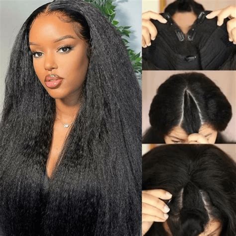 Kinky Straight U Part Wig V Part Wig Human Hair West Kiss Hair