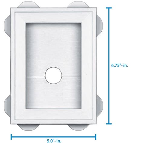 Builders Edge 5 In X 675 In White Vinyl Universal Mounting Block In The Mounting Blocks