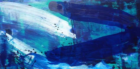 Geoff Hands Abstract Sea Iii 2013 Acrylic On Canvas 80x160cm