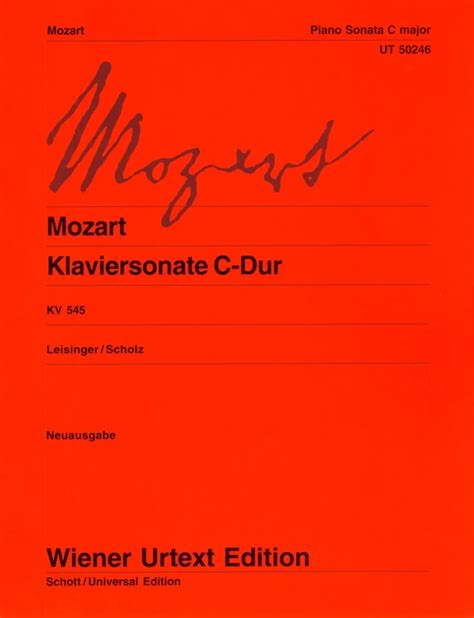 Klaviersonate C Dur KV 545 Von Wolfgang Amadeus Mozart Im Stretta