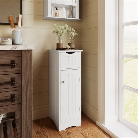 Ashland Slim Cabinet With Drawer White