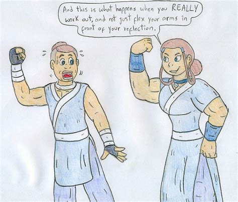 Flexing Katara And Sokka By Jose Ramiro On Deviantart