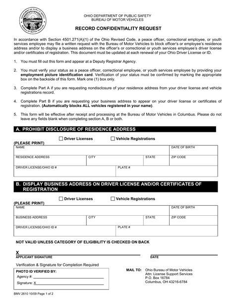 Ohio Form Bmv Fill Out Printable Pdf Forms Online