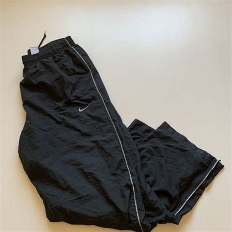 Nike Vintage Y2k Nike Embroidered Track Pants Black Xl Grailed