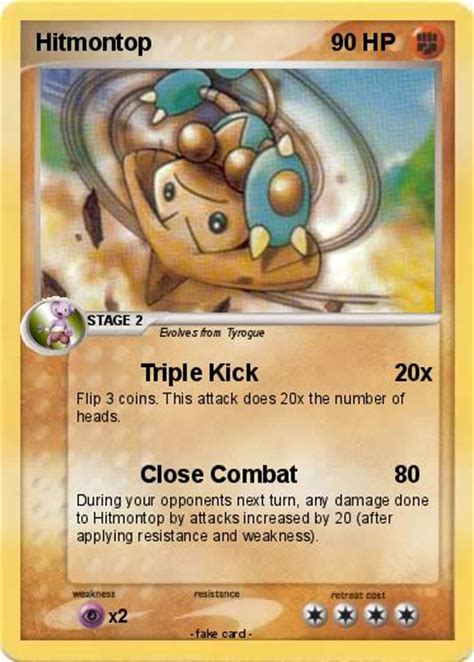 Pok Mon Hitmontop Triple Kick My Pokemon Card