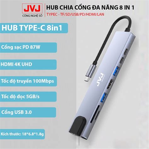 Mua Hub type C USB C10 C8 C6 C5 C4 JVJ đa năng cổng chuyển đổi chia