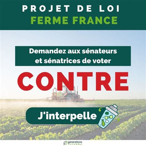 Interpellez les sénateurs et sénatrices sur la Loi Ferme France Shake