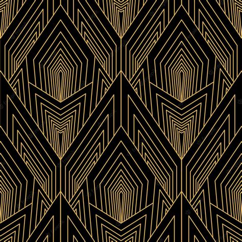 Premium Vector Awesome Elegant Gold Art Deco Vector Seamless Pattern