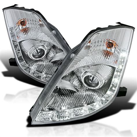 Spec D Tuning Led Signal Chrome Housing Clear Lens Projector Headlights Compatible With 2006