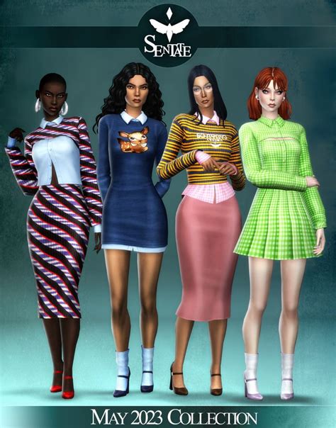 Sentate May 2023 Collection Sims 4 Mods Clothes Sims 4 Collections