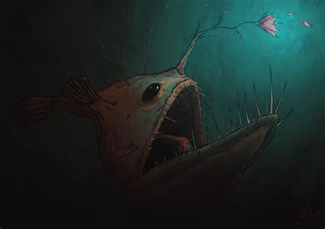angler fish painting