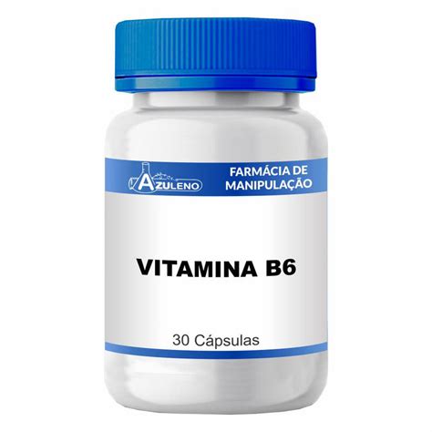 Vitamina B6 100mg 30 Cápsulas Azuleno