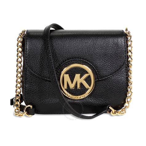 Michael Kors Fulton Leather Small Crossbody Black Fulton Michael