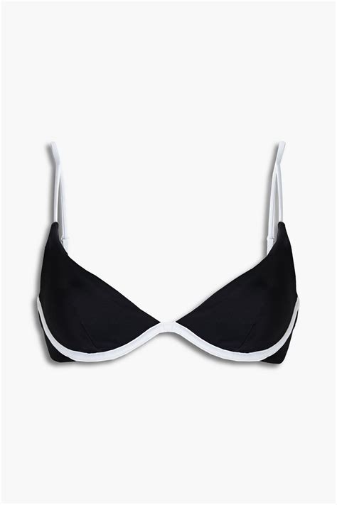 Onia Helena Two Tone Underwired Bikini Top The Outnet