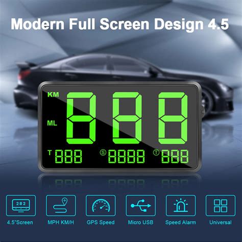 C80 Car Hud Head Up Display Digital GPS Speedometers HUD Windshield