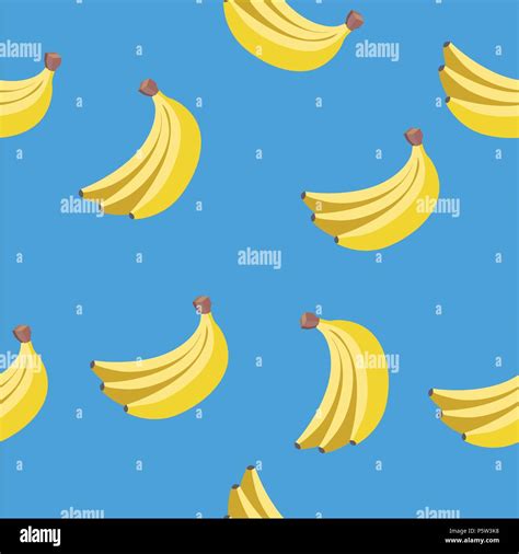 Seamless Vector Pattern Of Yellow Bananas Stock Vector Image And Art Alamy