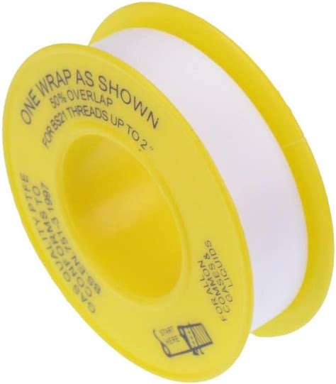 PTFE Tape 12mm X 5m X 0 2mm Yellow Gas Pipe Plumbing BS21 Teflon