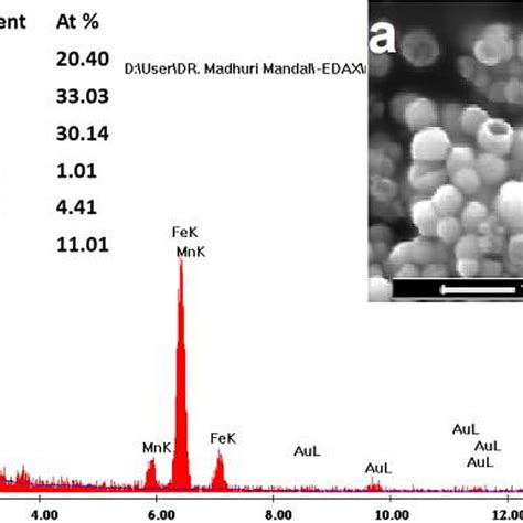 A Fesem Image Of Hmf Nps And B Edax Spectra With Elemental Analysis