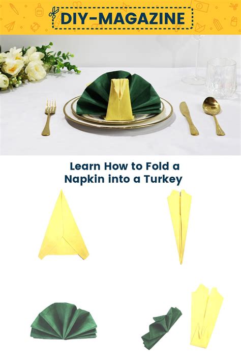 Learn To Fold A Turkey Napkin In 2023 Turkey Napkins Napkin Folding Thanksgiving Napkin Folds