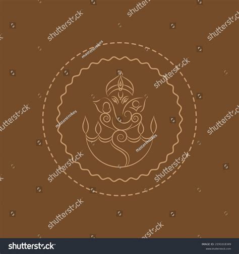 Creative Line Drawing Illustration Lord Ganesha Stock Vector (Royalty ...