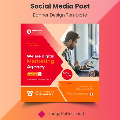 Corporate Digital Marketing Social Media Post Template Design