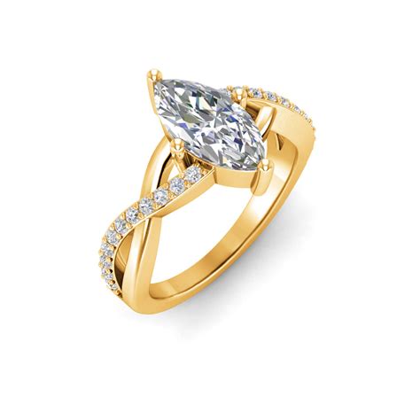 Ct Marquise Lab Diamond Ctw Classic Twisted Vine Engagement Ring